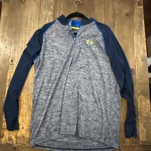 Under Armour Blue and Neon Green Pullover